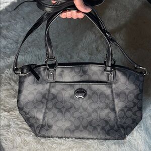 Coach Black Signature Tote Bag
